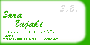 sara bujaki business card